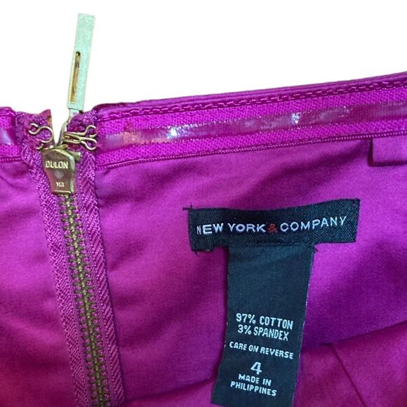 New York & Company Fuchsia Strapless Dress, Size 4 - Picture 5 of 7